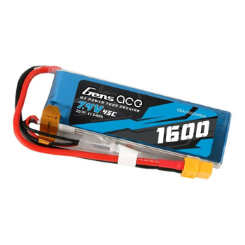 Akumulator GensAce LiPo 1600mAh 7.4V 45C 2S1P XT60